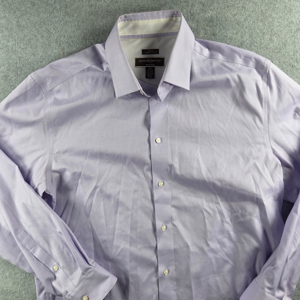 Joseph Abboud Dress Shirt Mens 16 32/33 Lavender Slim Fit Non-Iron Long Sleeve